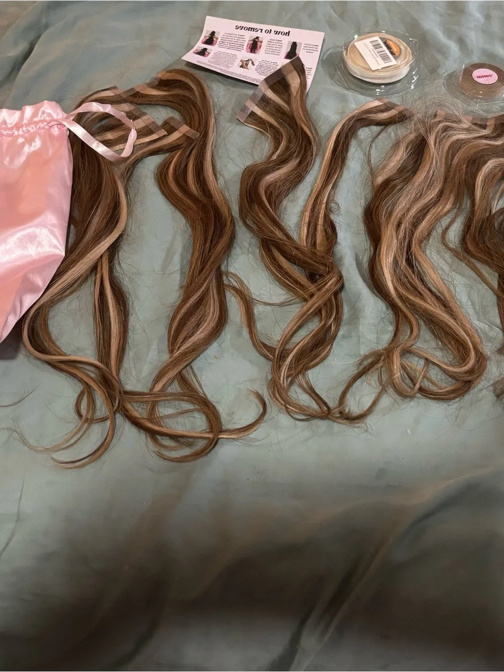 Muse Tape-In Extensions in Blonde and Light Brown Blend